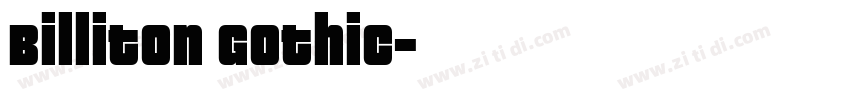 Billiton Gothic字体转换
